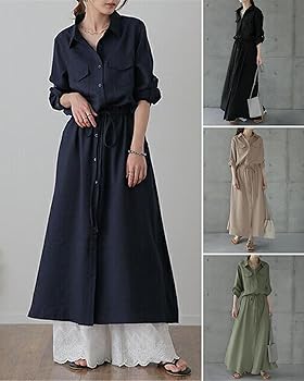 未使用タグ付‼️ French Sleeve Polo Long Dress French Sleeve Polo Long Dress